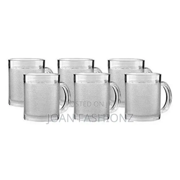 6 Sets of Tea Coffee Glass Mugs Transparent