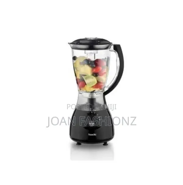 Saachi 3 in 1 Double Jar Blender ,Grinder,Auto Clean-Black