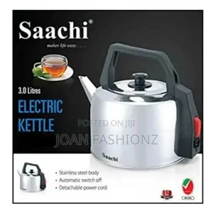 Saachi 3L Automatic Stainless Steel Electric Kettle-silver