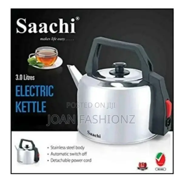 Saachi 3L Automatic Stainless Steel Electric Kettle-silver