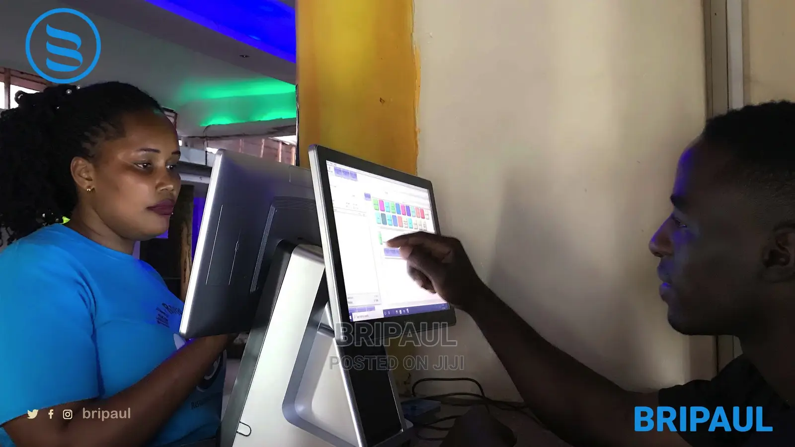 Double Touch Screen Point Of Sale System