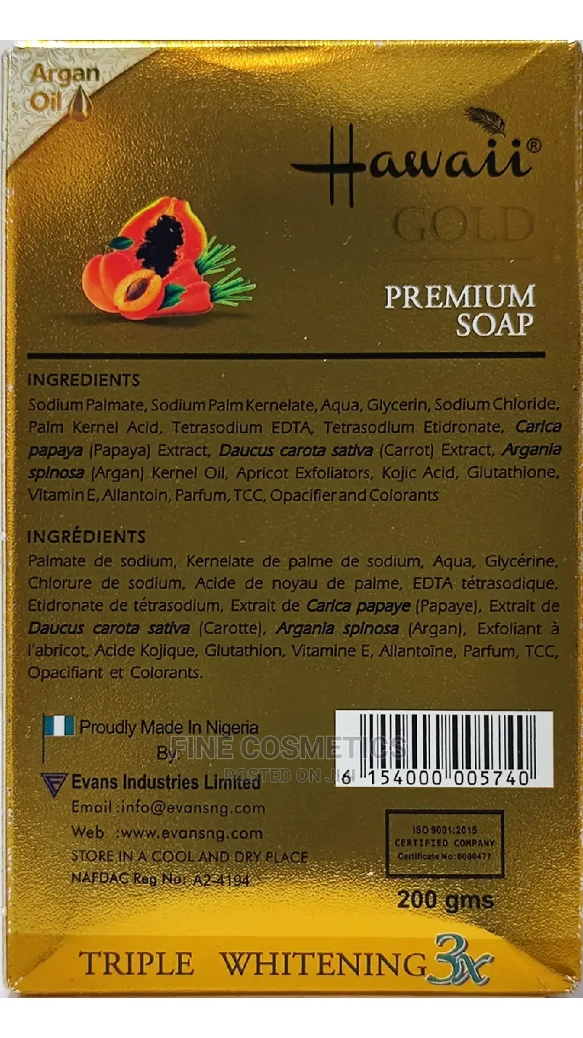 HAWAII Whitening Soap Wiz Herbal Exact Like Papaya/Caramansi
