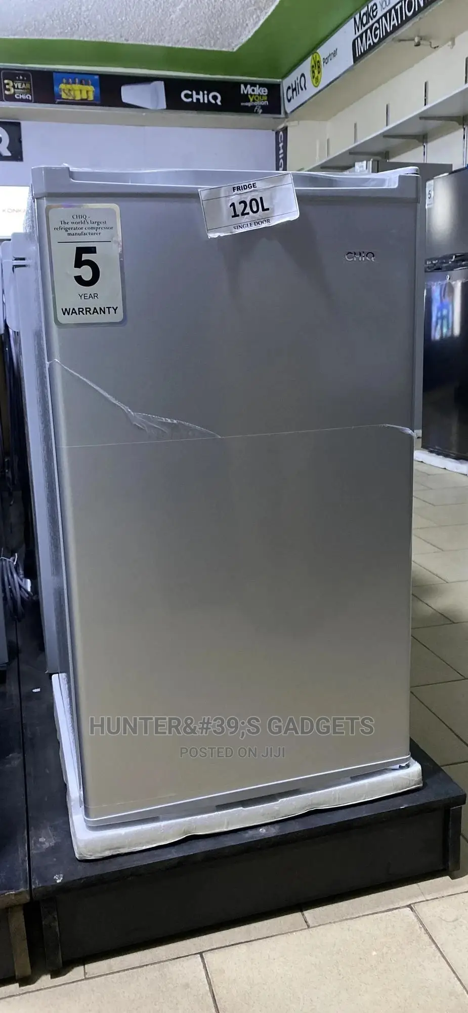 Chiq 120 Liters Single Door Silver Color 5 Years Warranty