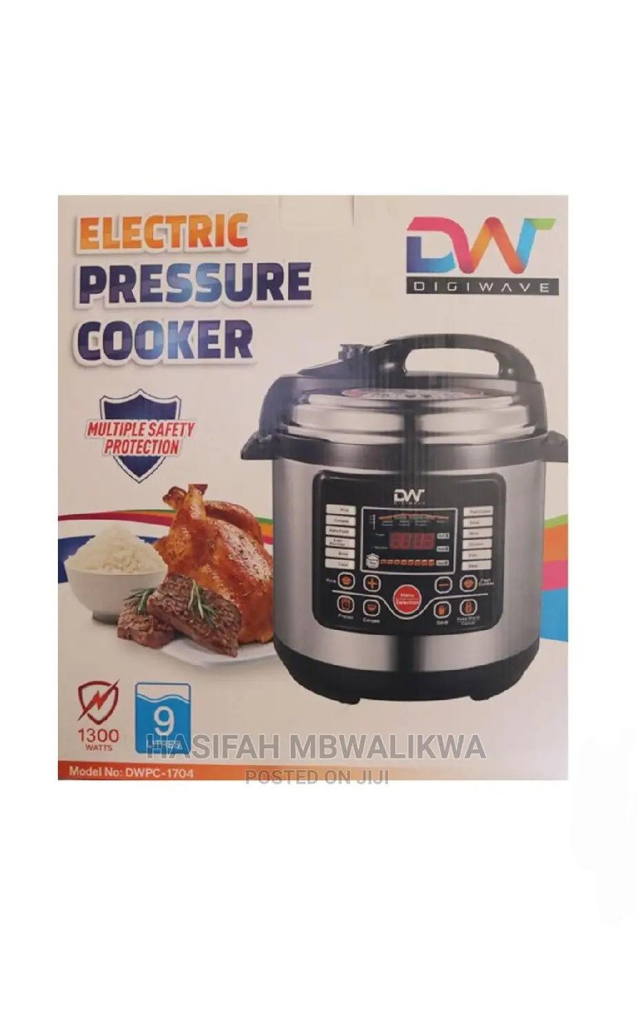 Digiwave Pressure Cooker 9l/1300w- Silver
