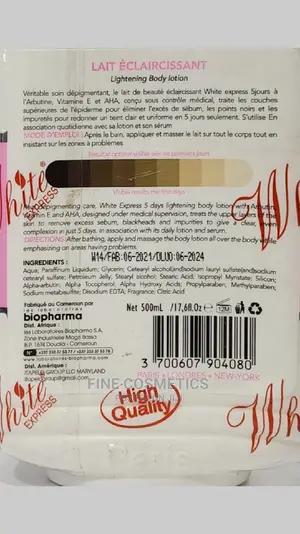 ORIGINAL White Express 5days Lightening Body Lotion +Arbutin
