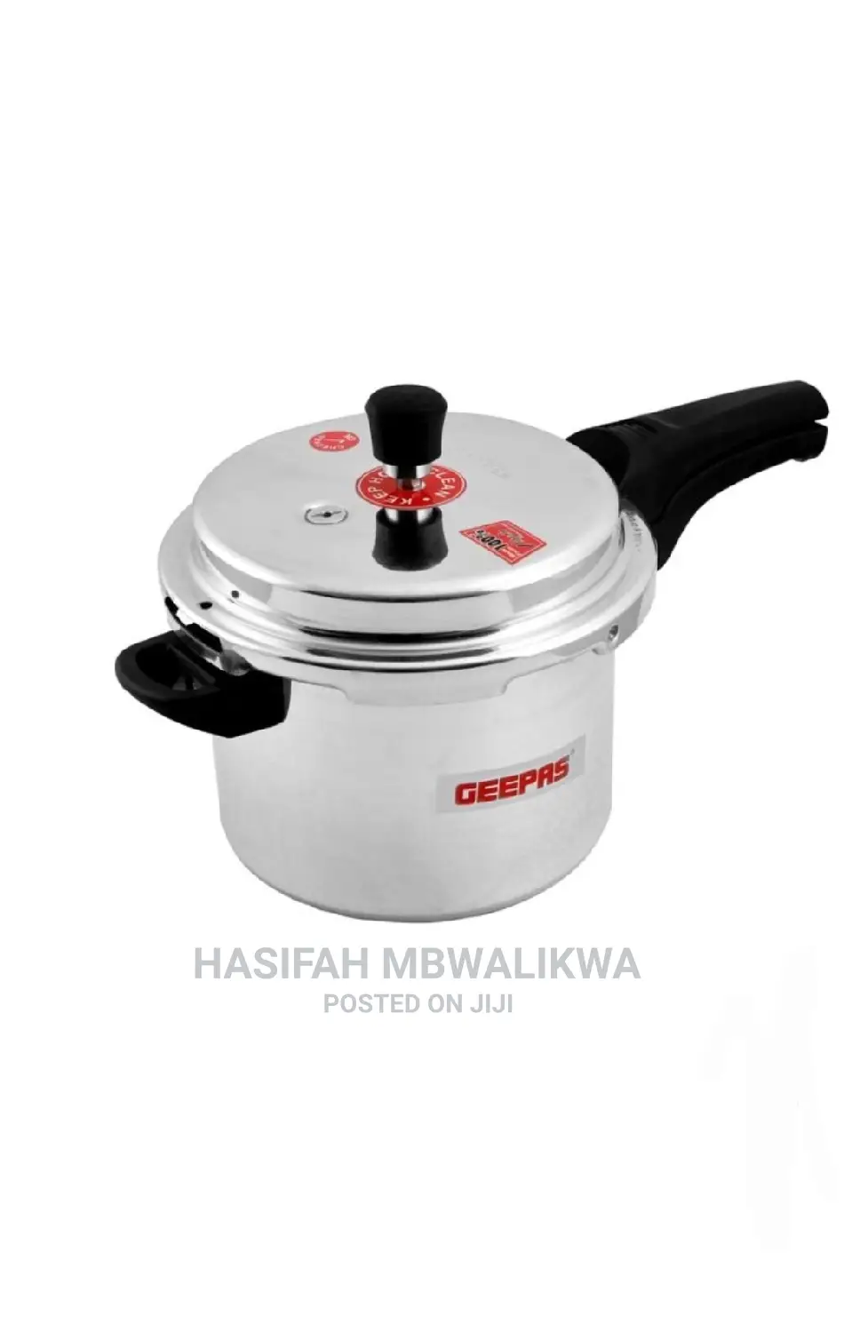 Geepas Pressure Cooker 3L. Silver, Black