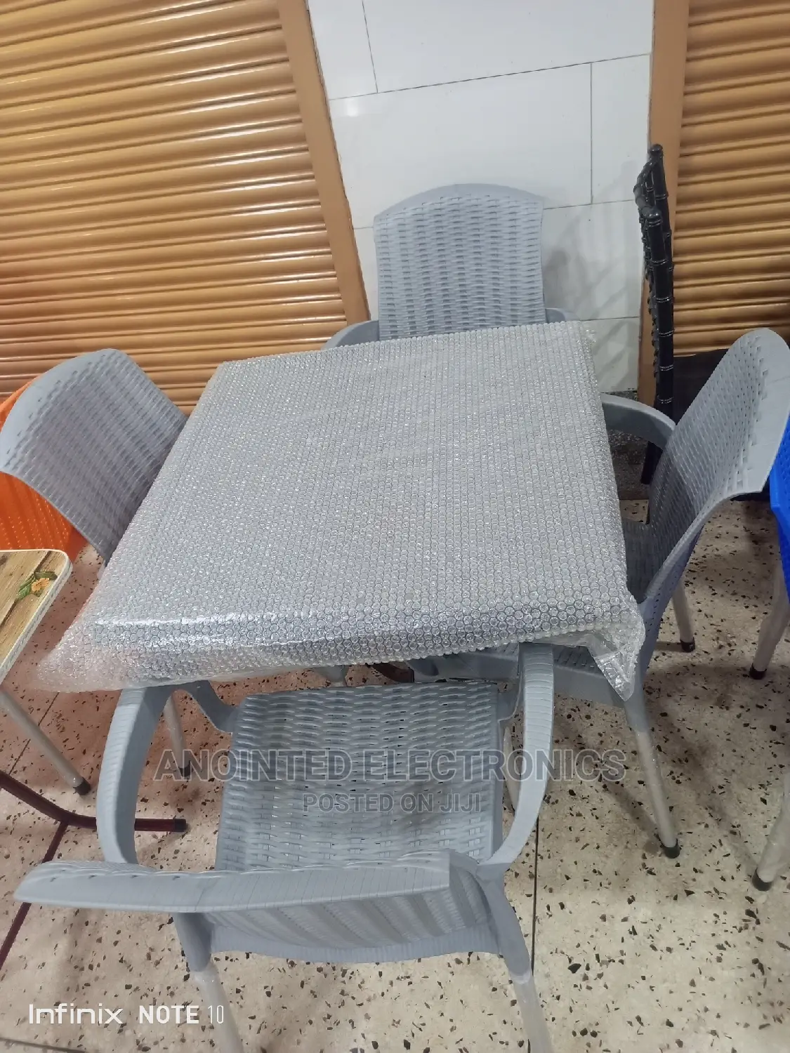 Plastic Chairs and Table