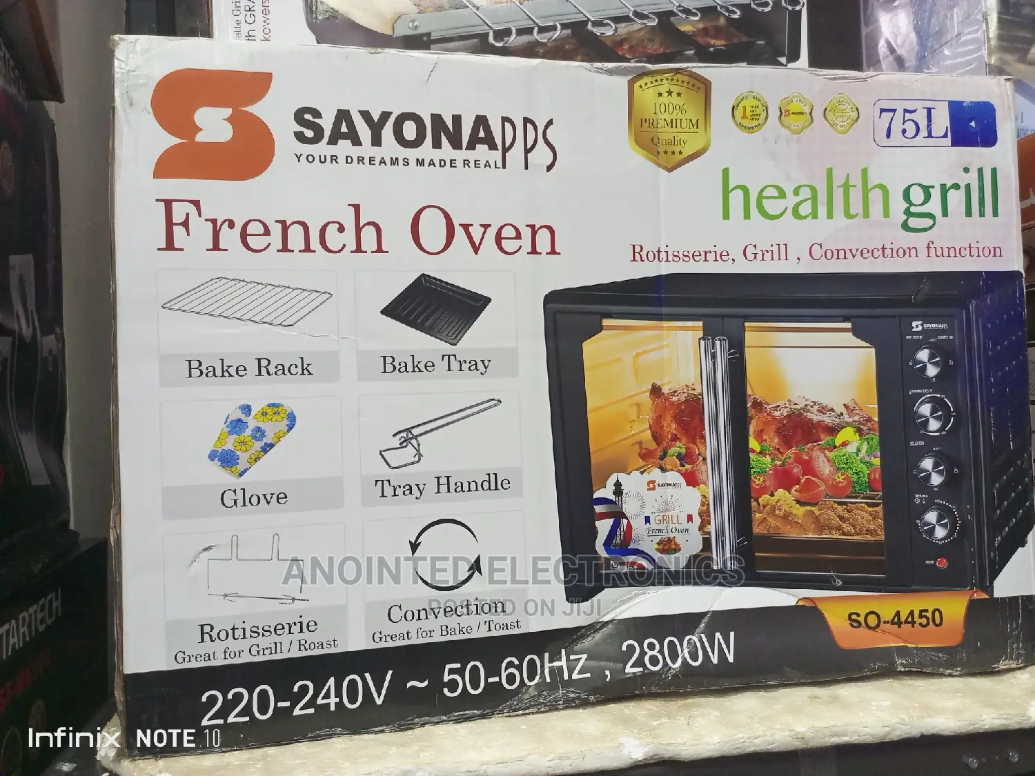 Sayona Electric French Oven 75L