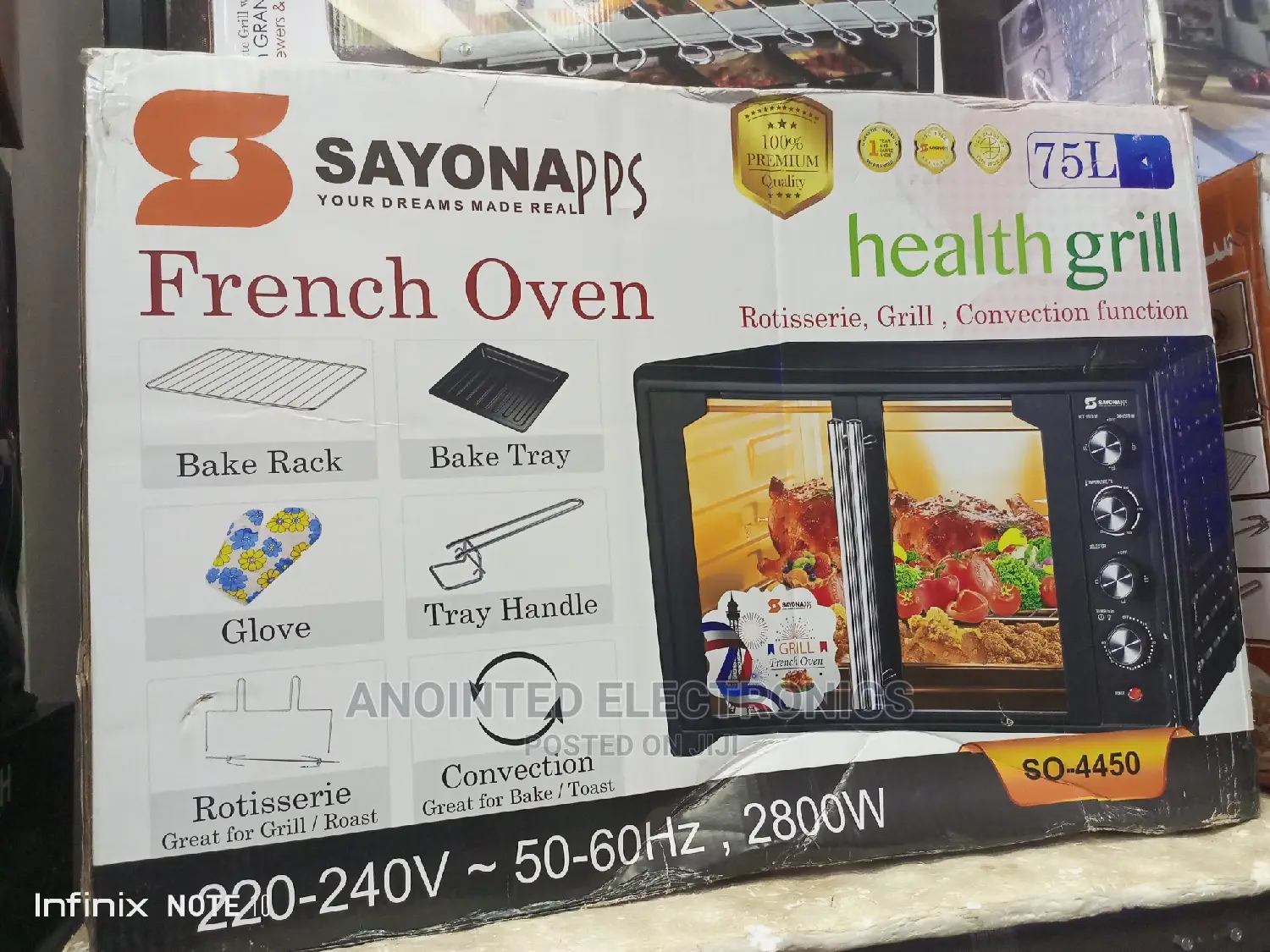 Sayona Electric French Oven 75L