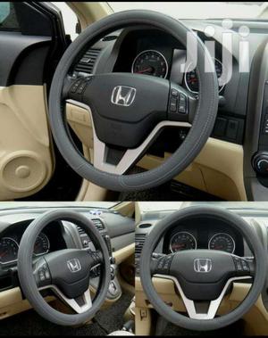 Cream And Grey Leather Original Car Steering Cover