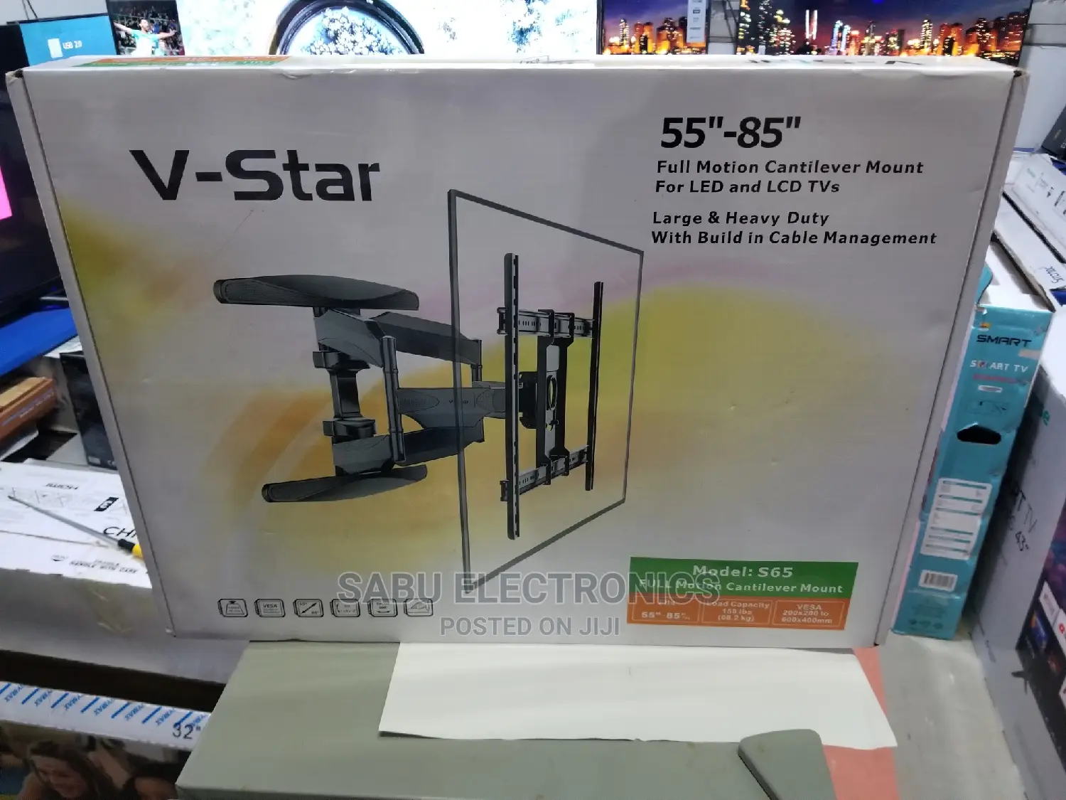 Heavy Duty Rotating Tv Mount For 55 To 85 Inch -double Arm