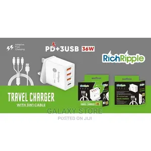 4in1 Fast Travel Charger With Charging Cable and Pd