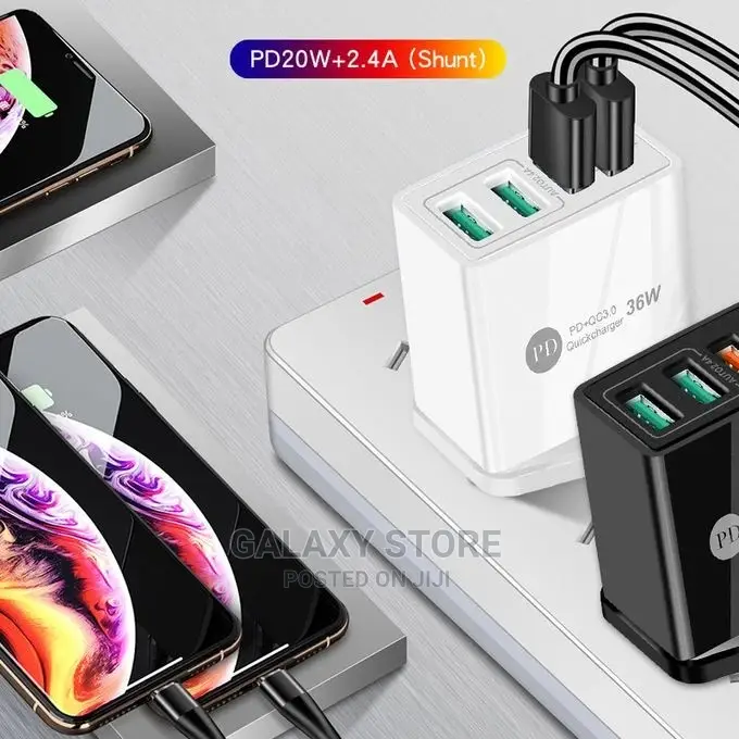 4in1 Fast Travel Charger With Charging Cable and Pd