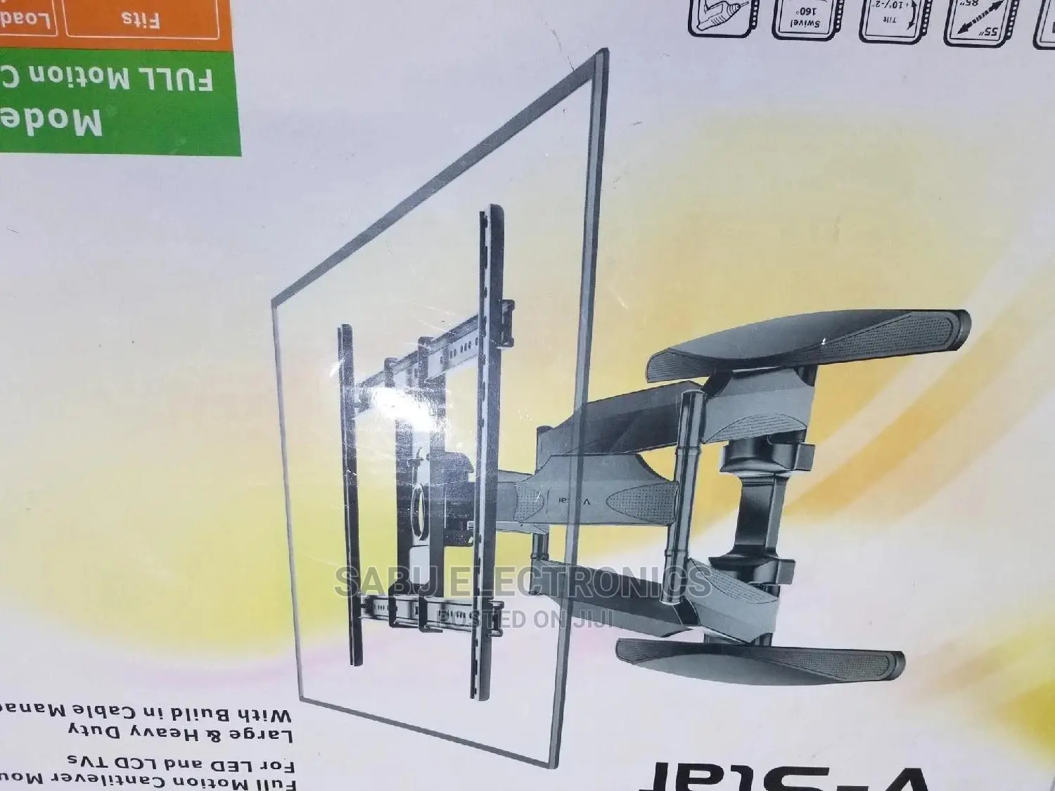 Heavy Duty Rotating Tv Mount For 55 To 85 Inch -double Arm