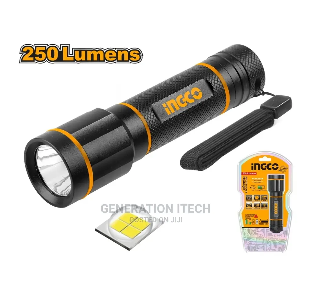 Ingco Flashlight 250 Lumens -HFL013AAA58