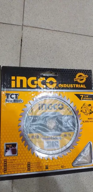 Ingco Wood Cutting Circular Saw Blade 7in 60T