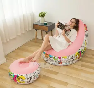 Inflatable Air Sofa With Foot Rest
