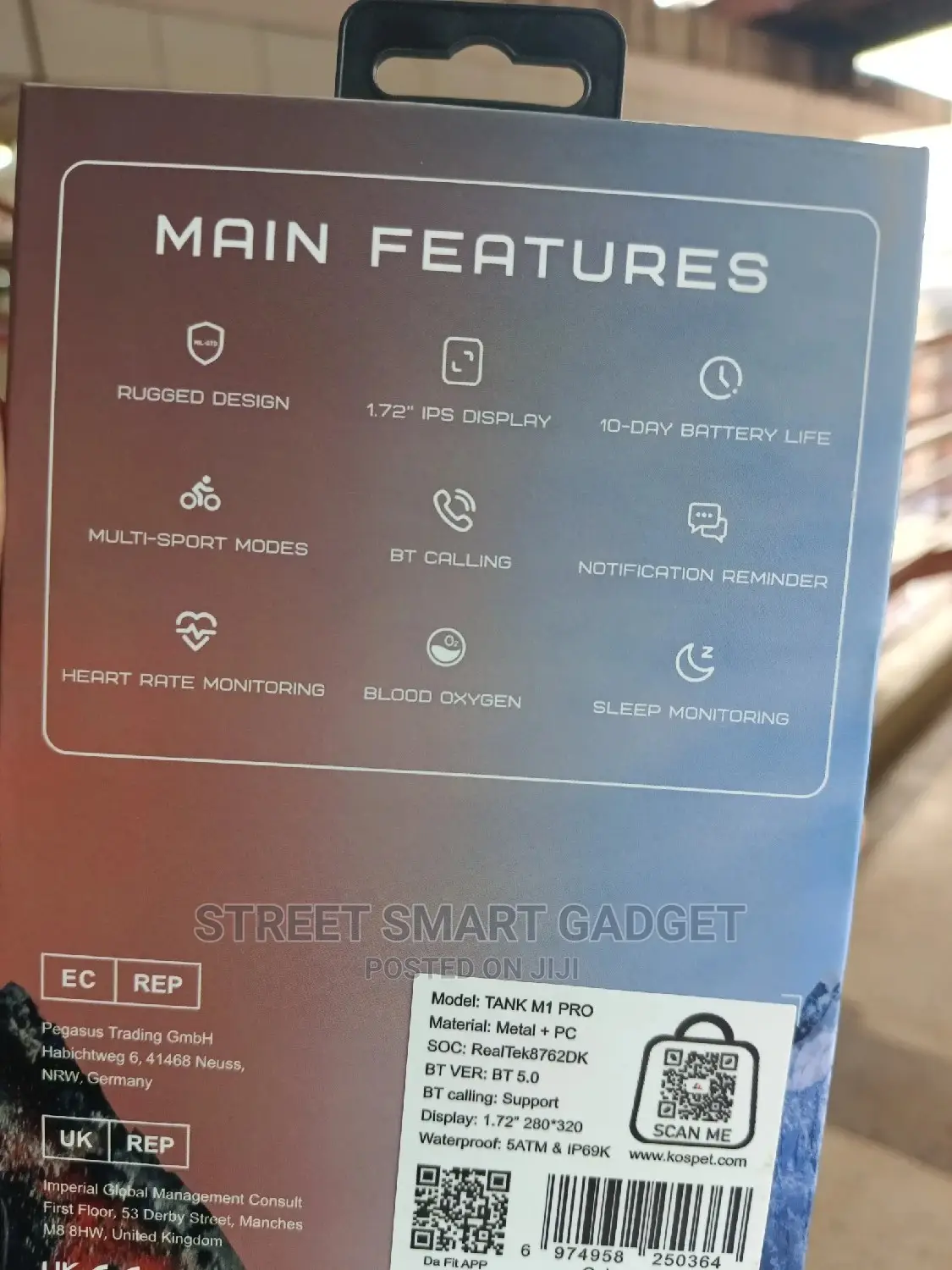 Kospet Tank M1 PRO Waterproff Smart Watch With Phone Calls