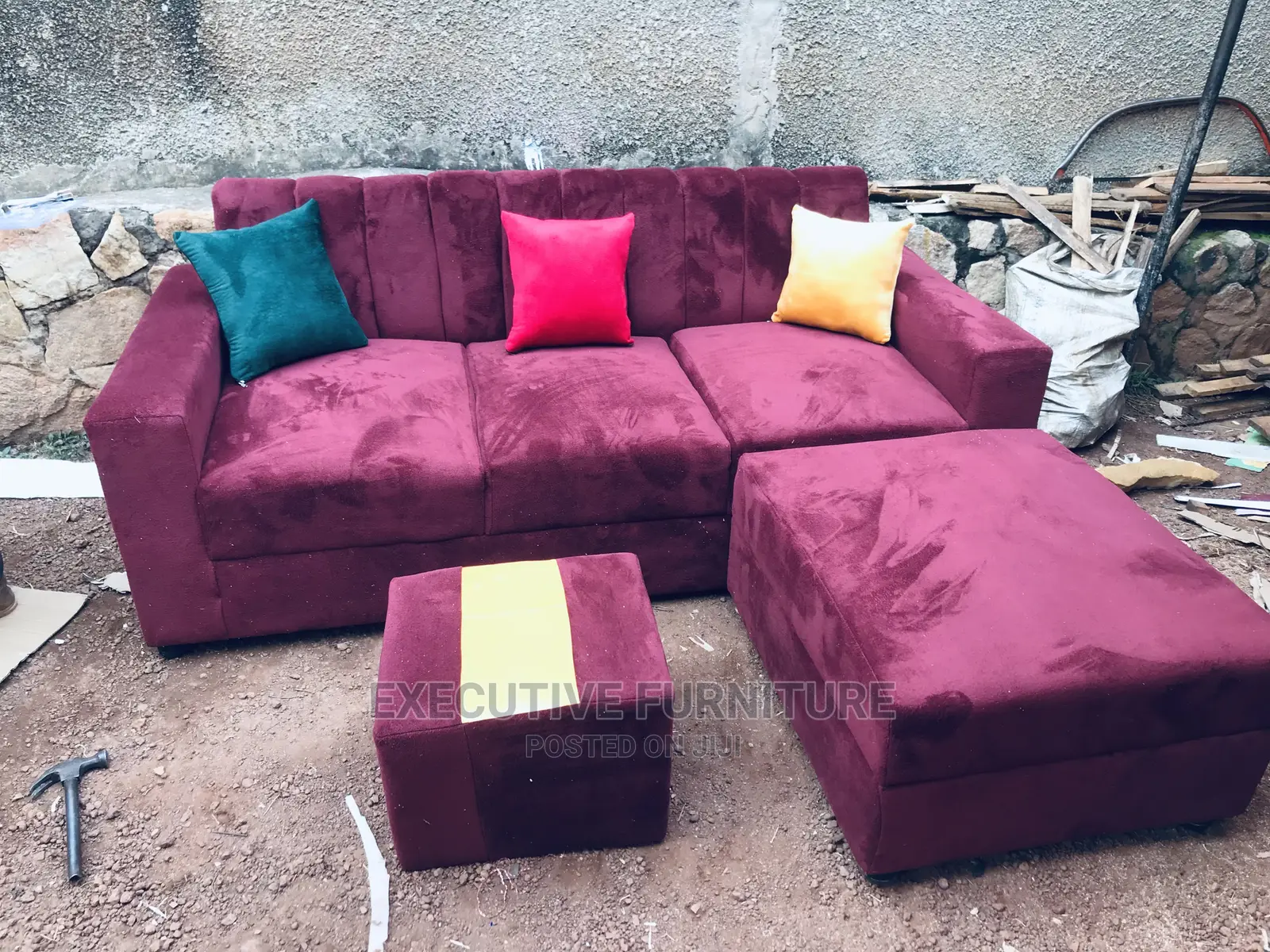 Mini Maroon Sofa