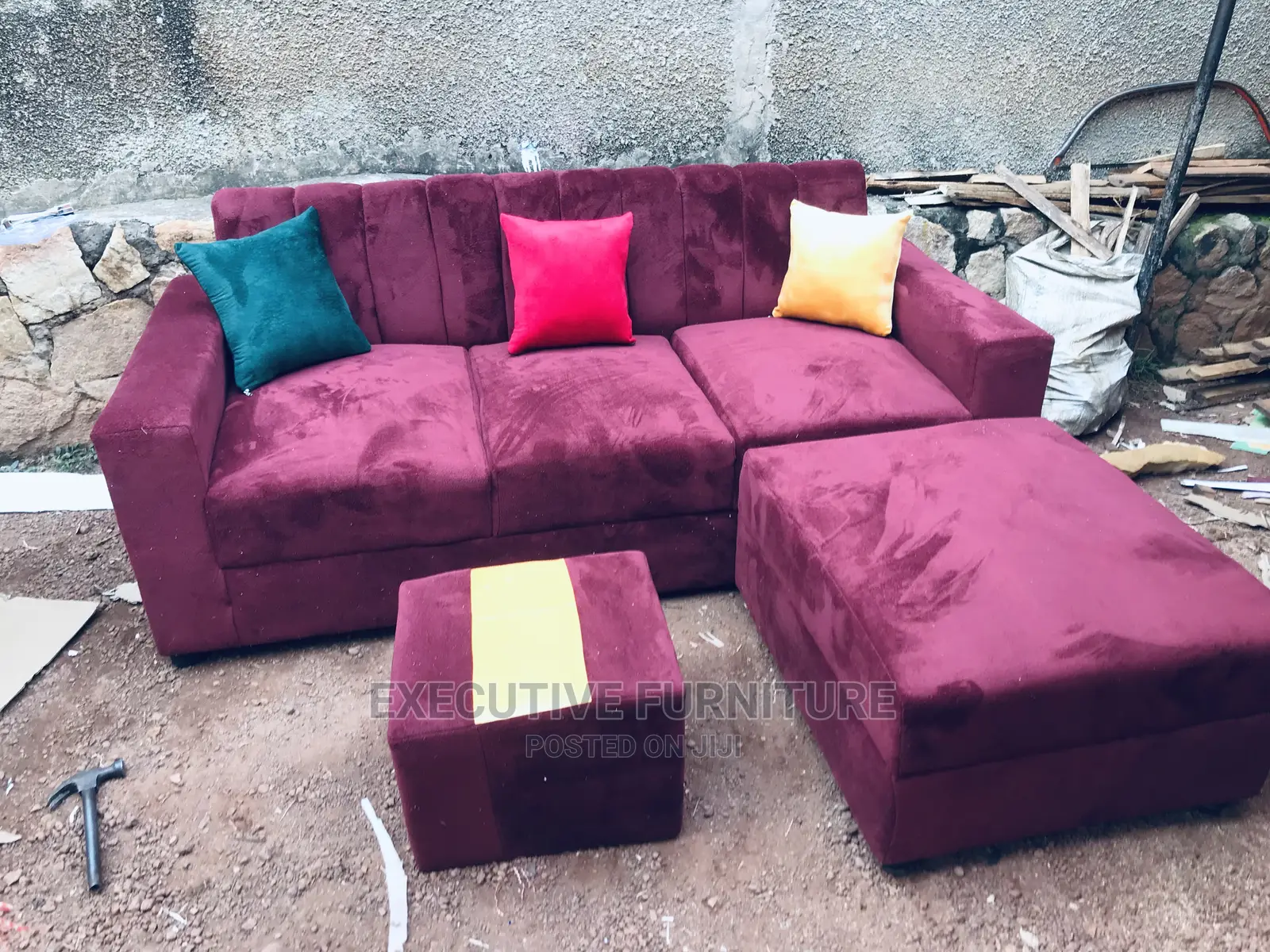 Mini Maroon Sofa