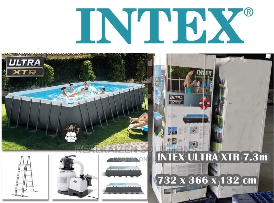 INTEX Frame Large Ultra XTR Pool With Filter Pump 7.32x3.66m