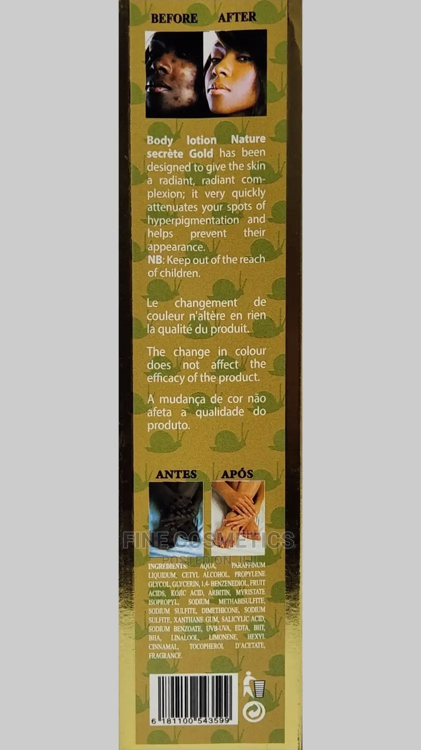 NATURE SECRETE GOLD Super Lightening Body Lotion 350ml GOLD