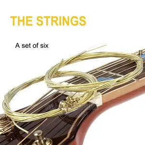 Pack of 6 Guitar Steel Strings Replacement Light Tension