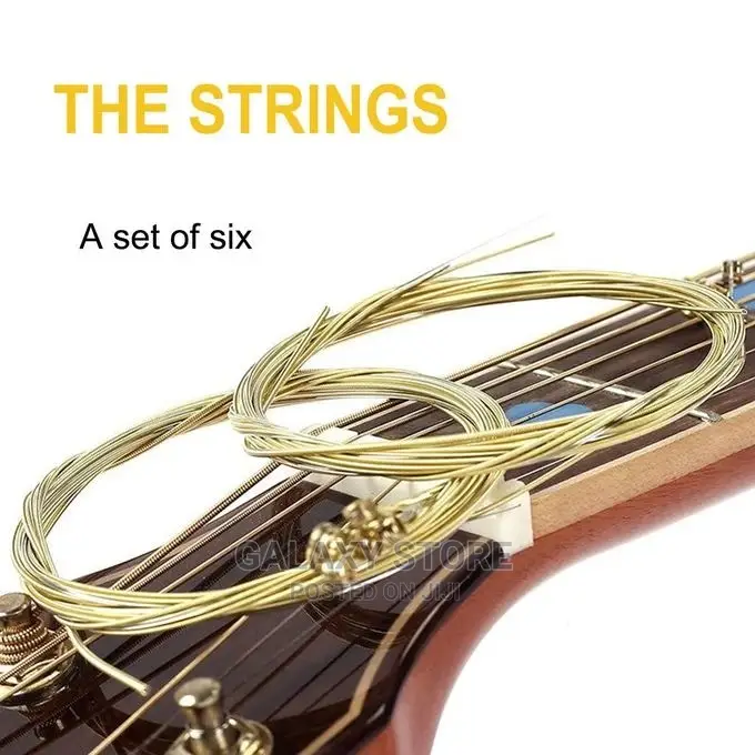 Pack of 6 Guitar Steel Strings Replacement Light Tension