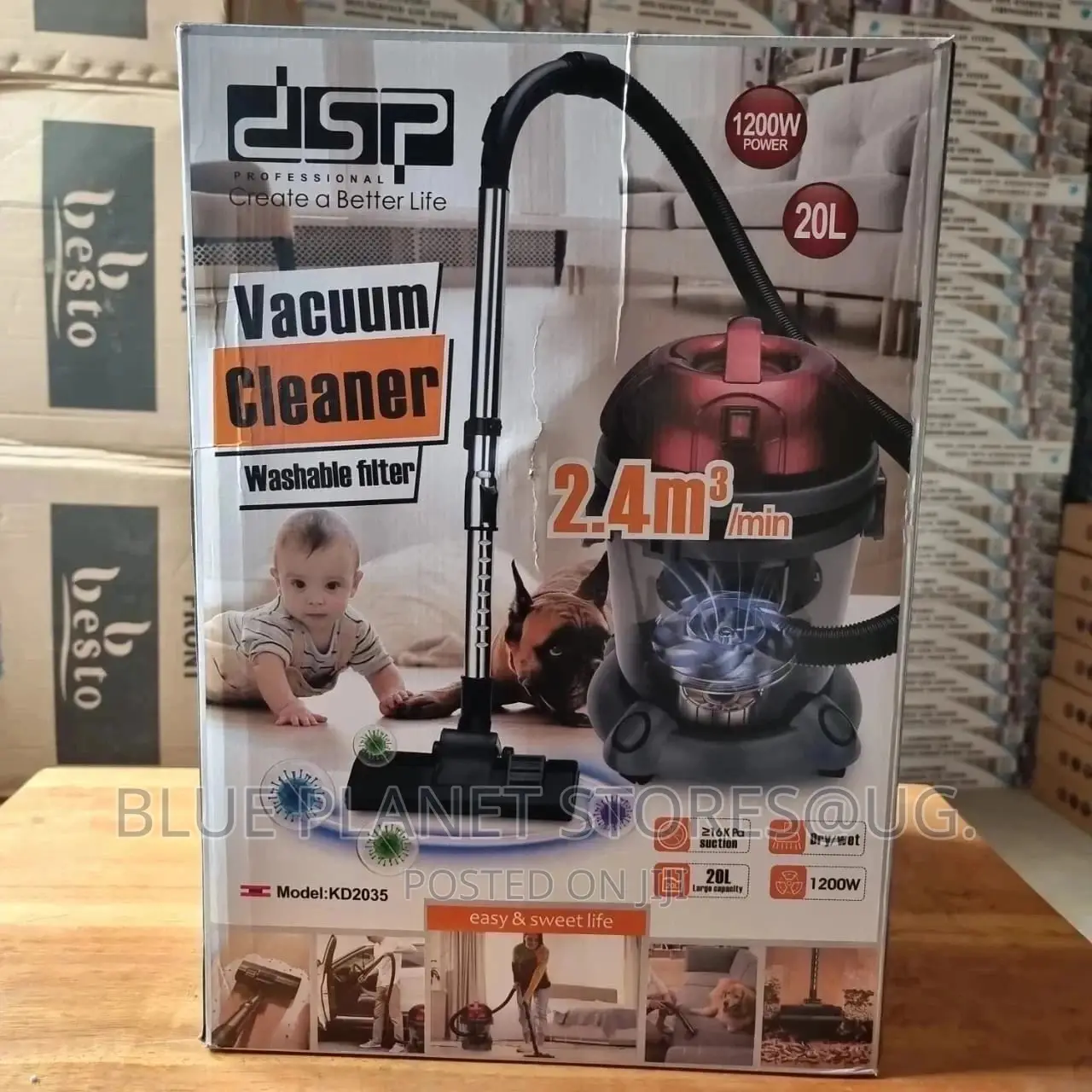 DSP 20litre Vacuum Cleaner \\ Wet and Dry \\ 1200w \\ KD2035
