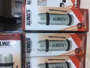 Always Vacuum Bottle 1 Litre Stainless Steel Original