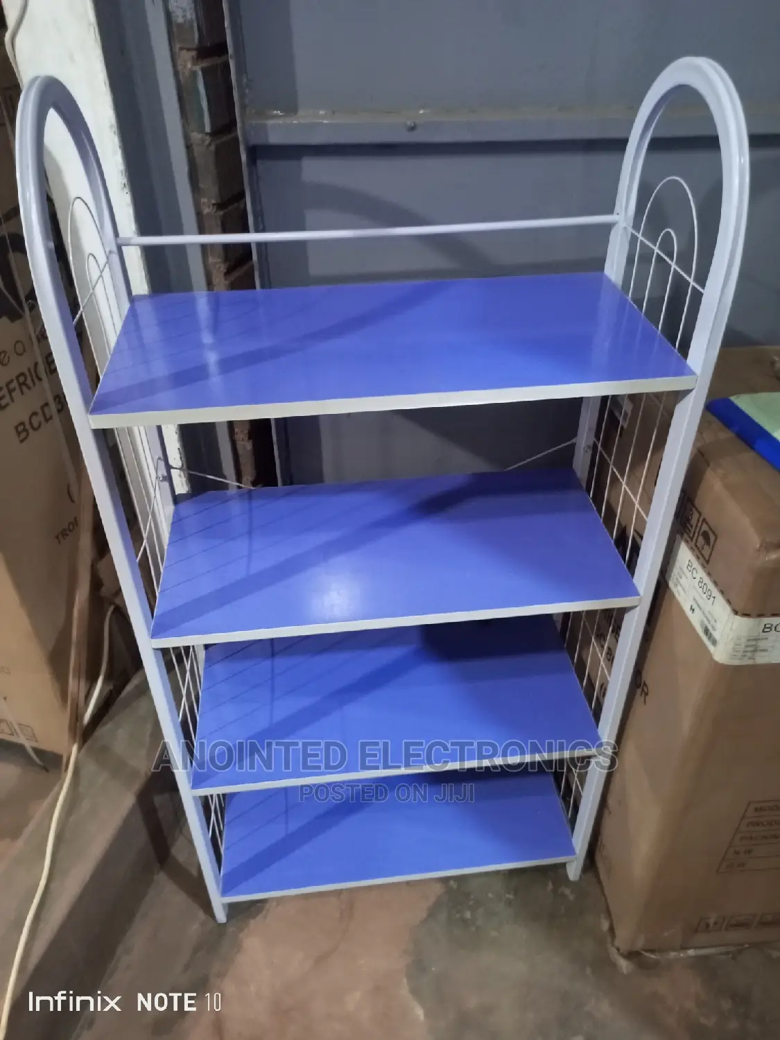 Blue 4 Step Shoe Racks