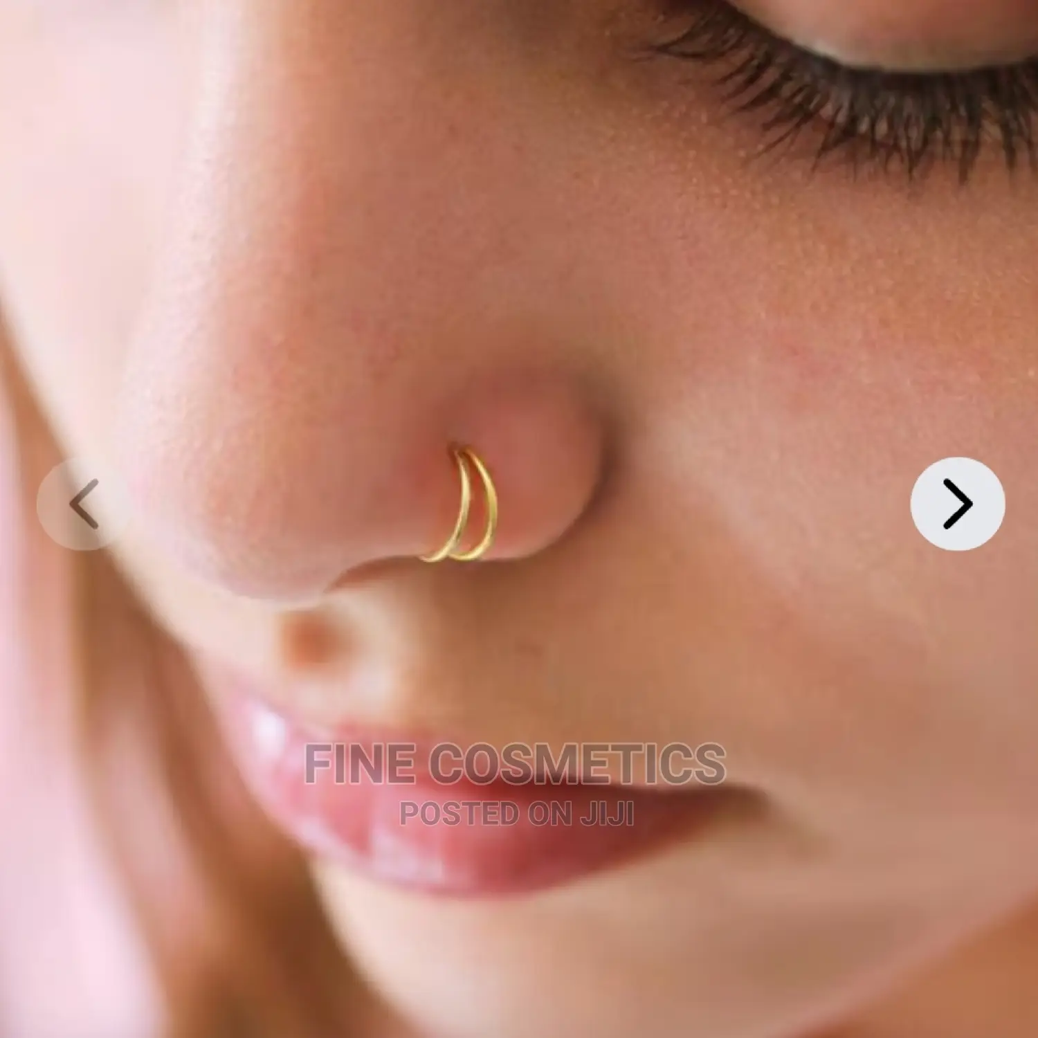 Double Nose Ring Hoop For Single Piercing Nostril Noserings