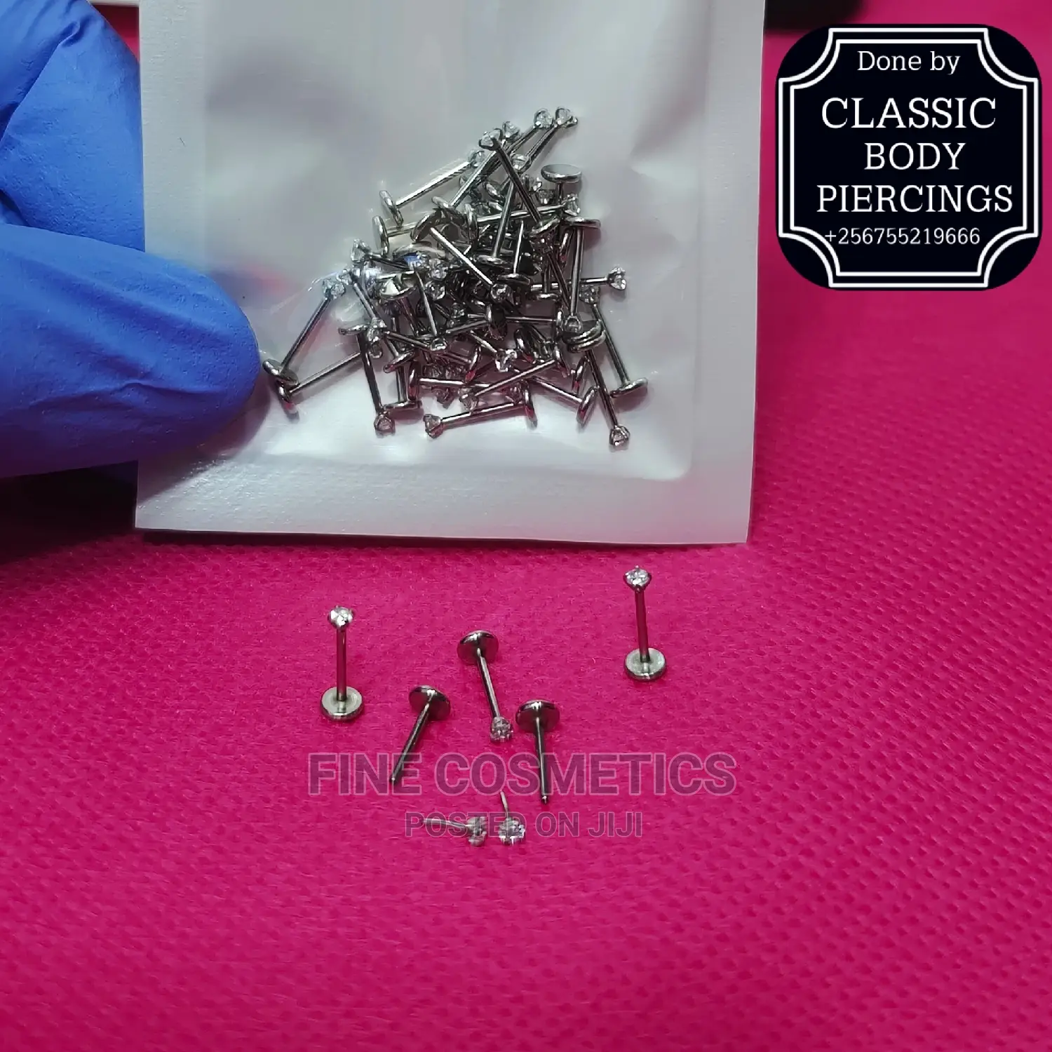 1pc Titanium Nose Pin Threadless Push in Screw Nose Pin/Stud