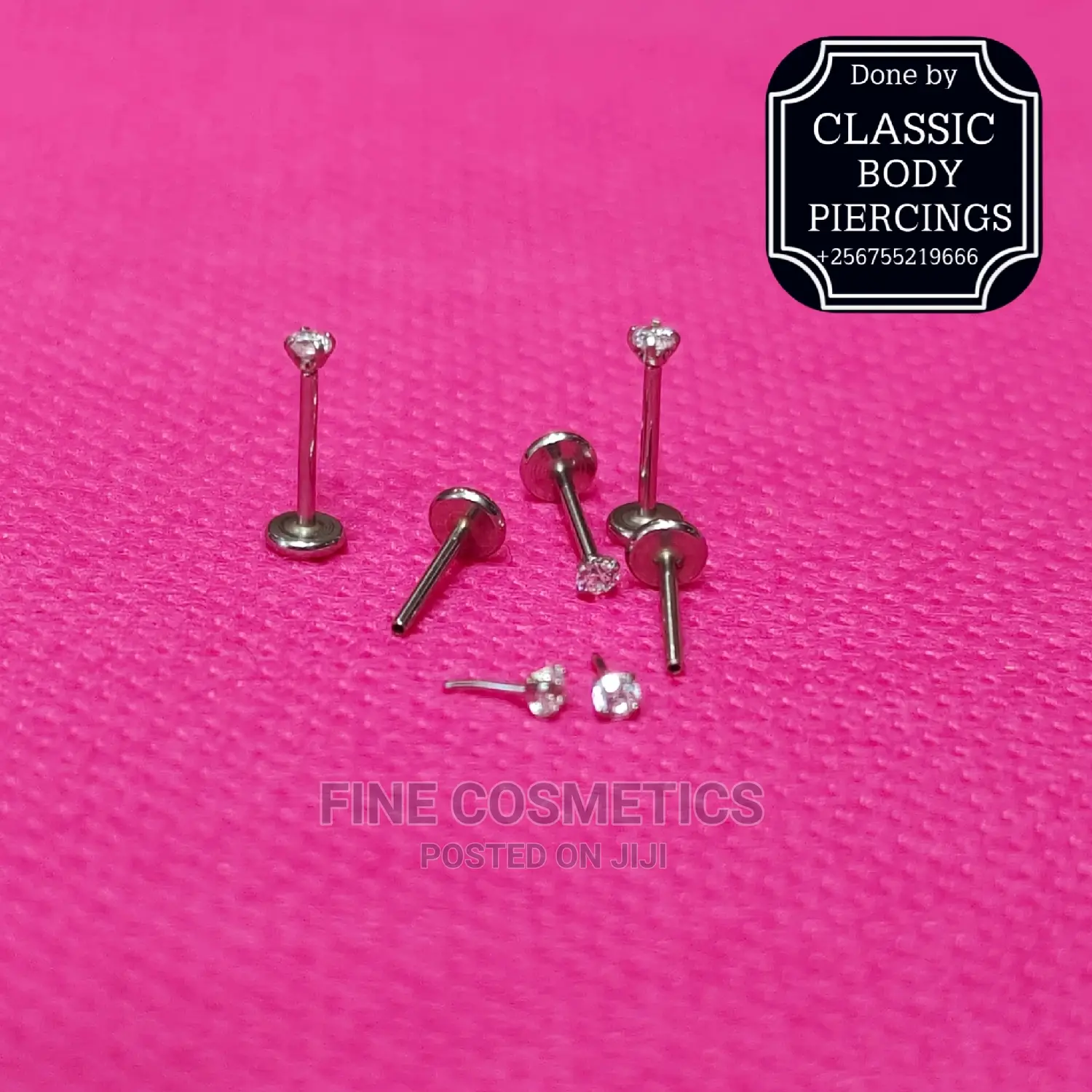 1pc Titanium Nose Pin Threadless Push in Screw Nose Pin/Stud