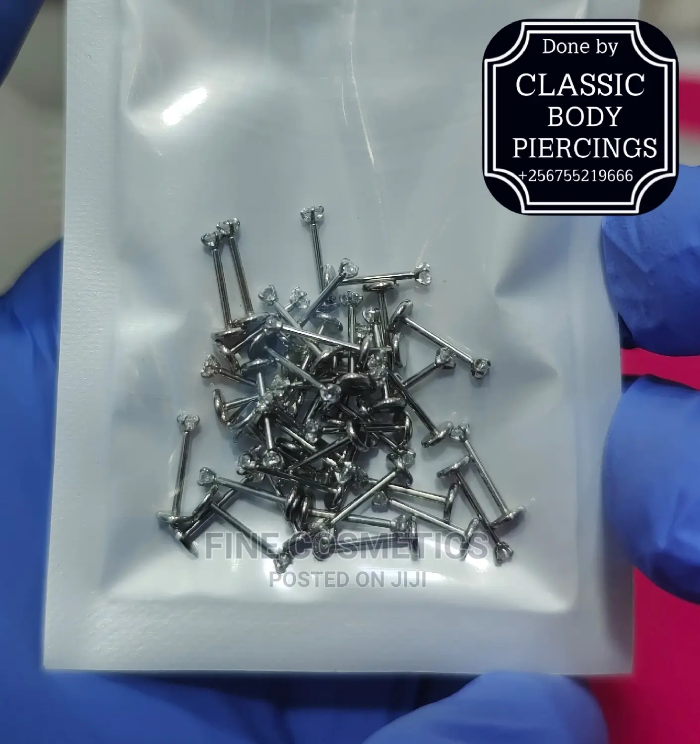 1pc Titanium Nose Pin Threadless Push in Screw Nose Pin/Stud