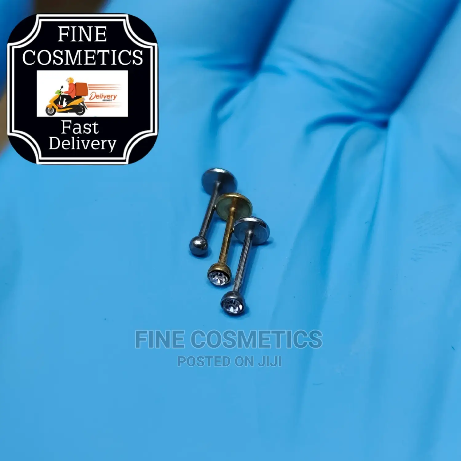 1pc Titanium Nose Pin Threadless Push in Screw Nose Pin/Stud