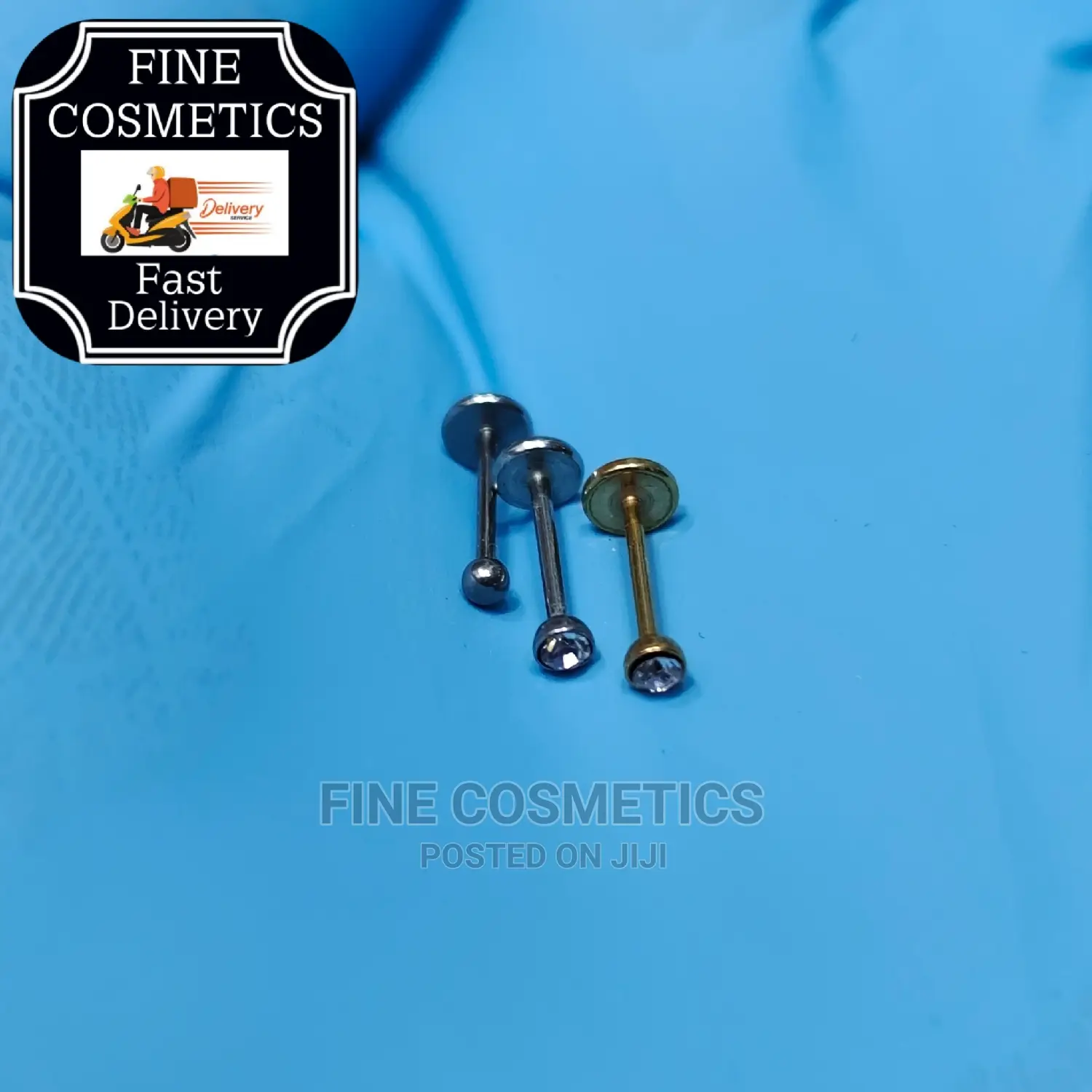 1pc Titanium Nose Pin Threadless Push in Screw Nose Pin/Stud