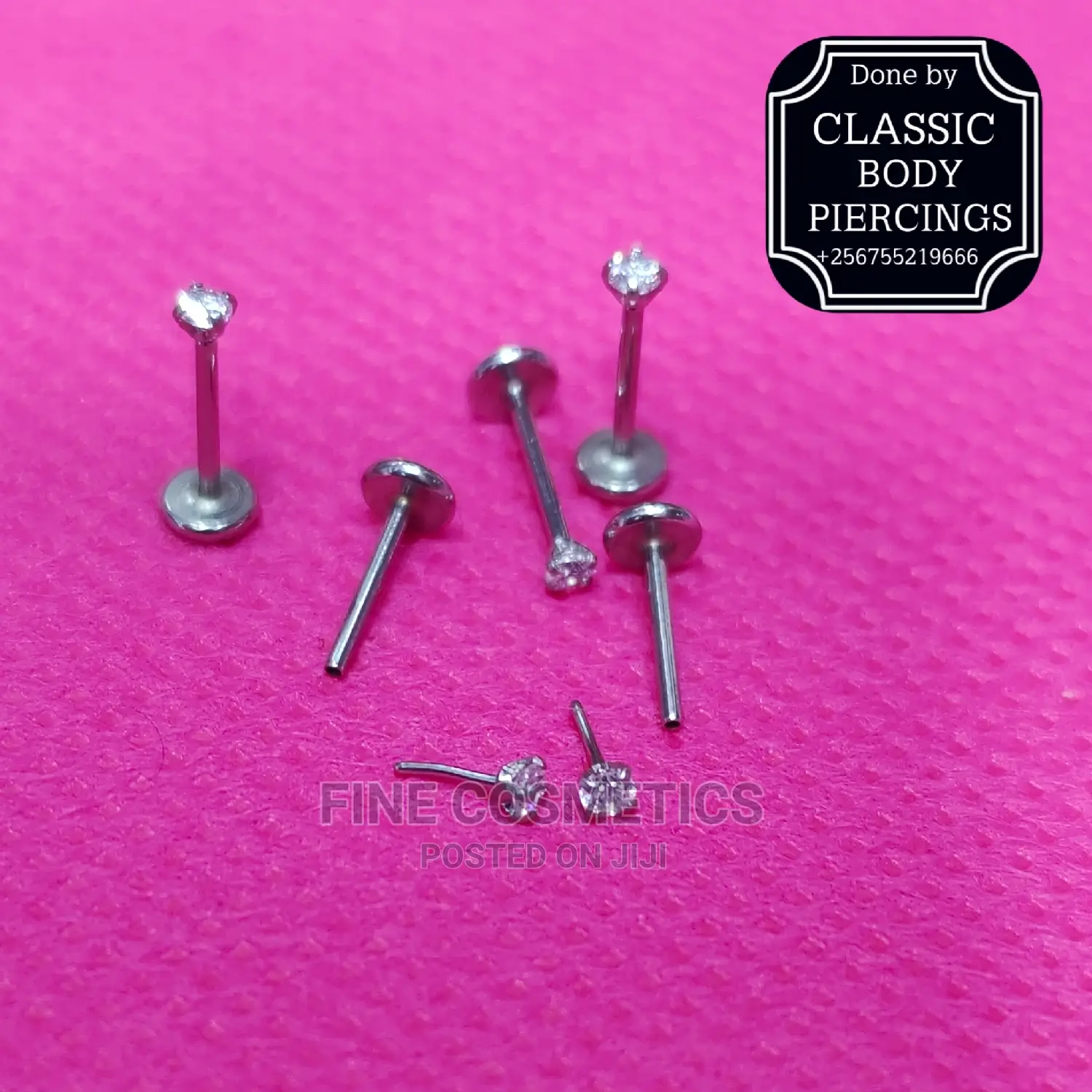 1pc Titanium Nose Pin Threadless Push in Screw Nose Pin/Stud