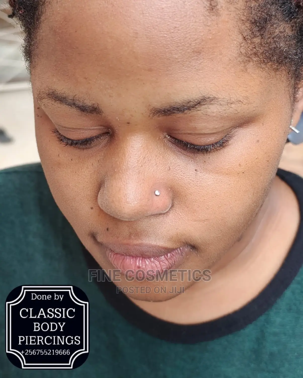 1pc Titanium Nose Pin Threadless Push in Screw Nose Pin/Stud