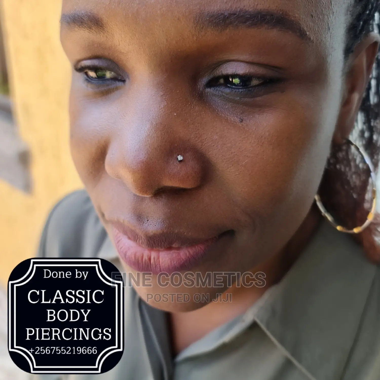 1pc Titanium Nose Pin Threadless Push in Screw Nose Pin/Stud