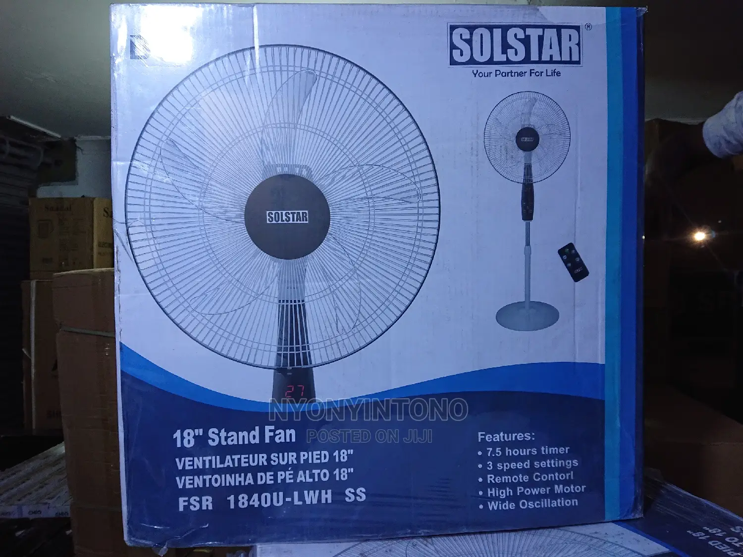 Solstar 18" Remote Stand Fan With 2years Warranty