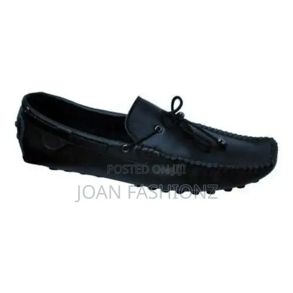Men's Lace Up Mocassins-Black