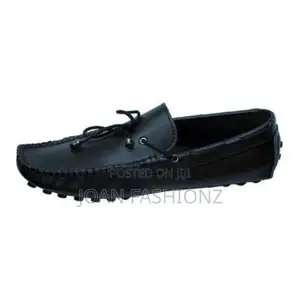 Men's Lace Up Mocassins-Black