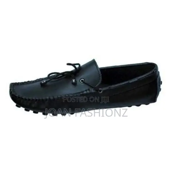 Men's Lace Up Mocassins-Black