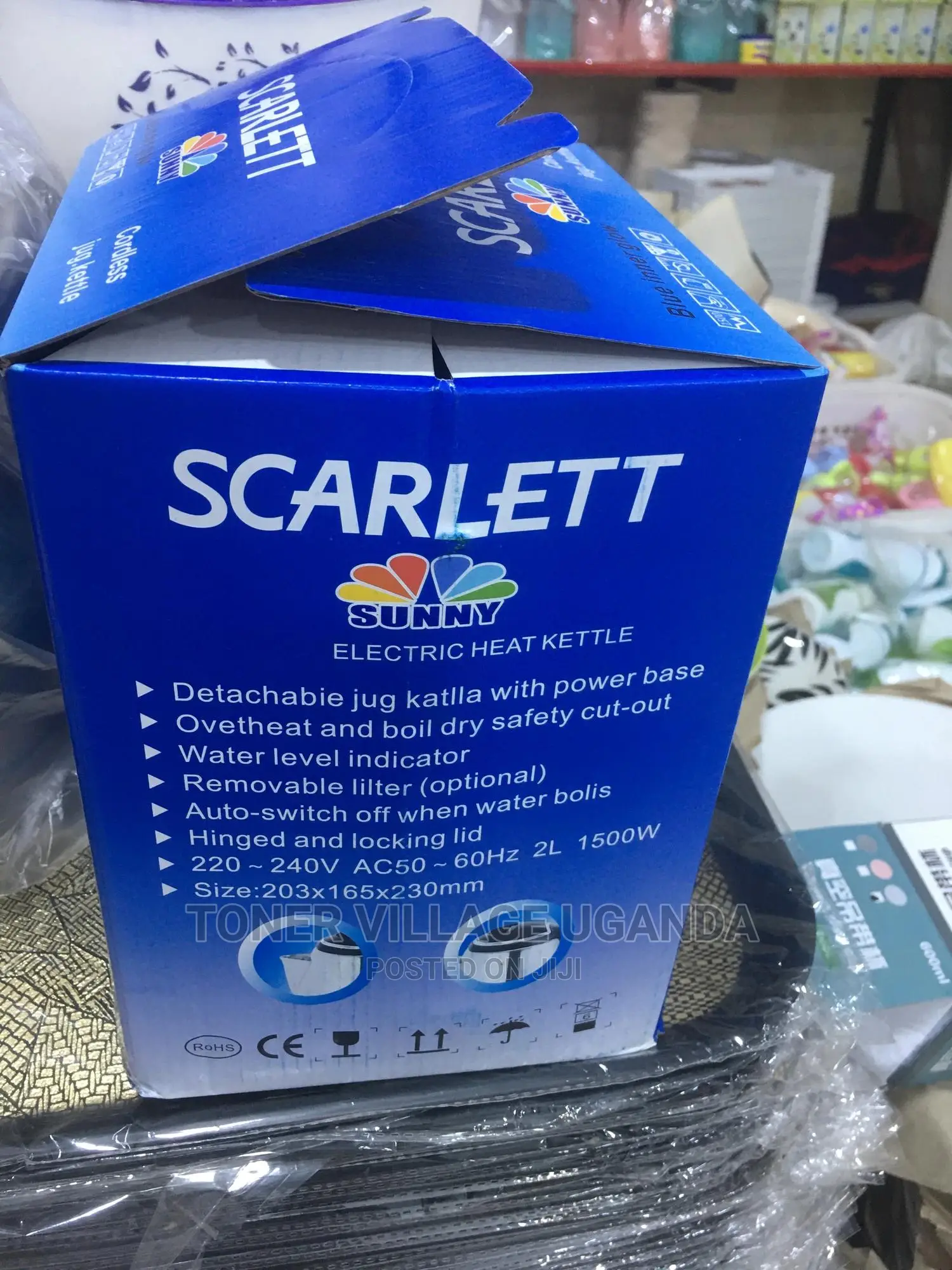 Scarlet Electric Kettle 2.0litre 1500watts 3 Pin Plug