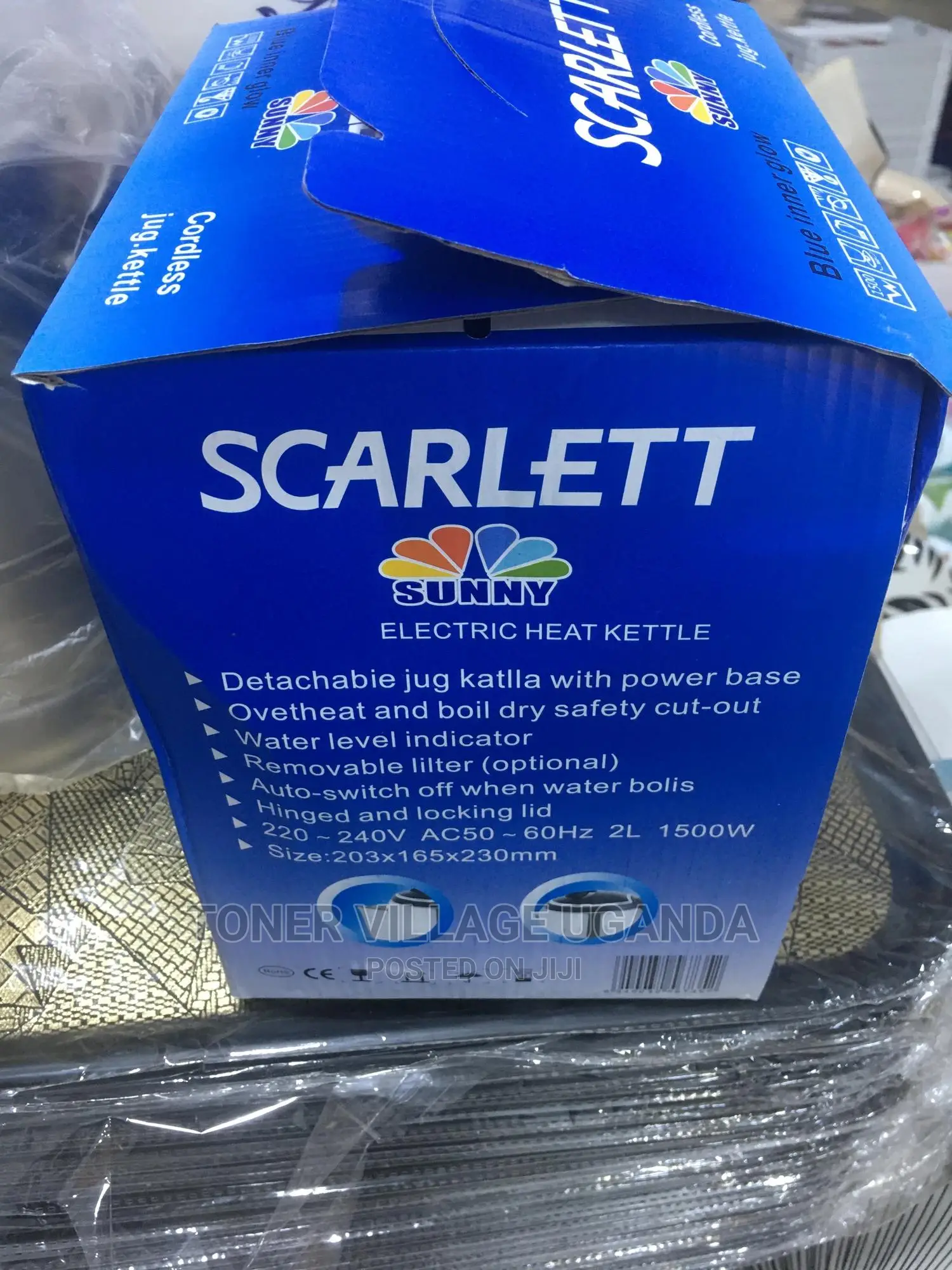 Scarlet Electric Kettle 2.0litre 1500watts 3 Pin Plug