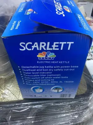 Scarlet Electric Kettle 2.0litre 1500watts 3 Pin Plug