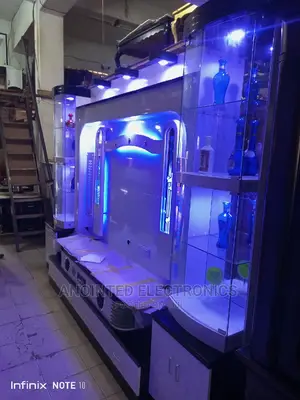 Executive Wall Unit With a Music System