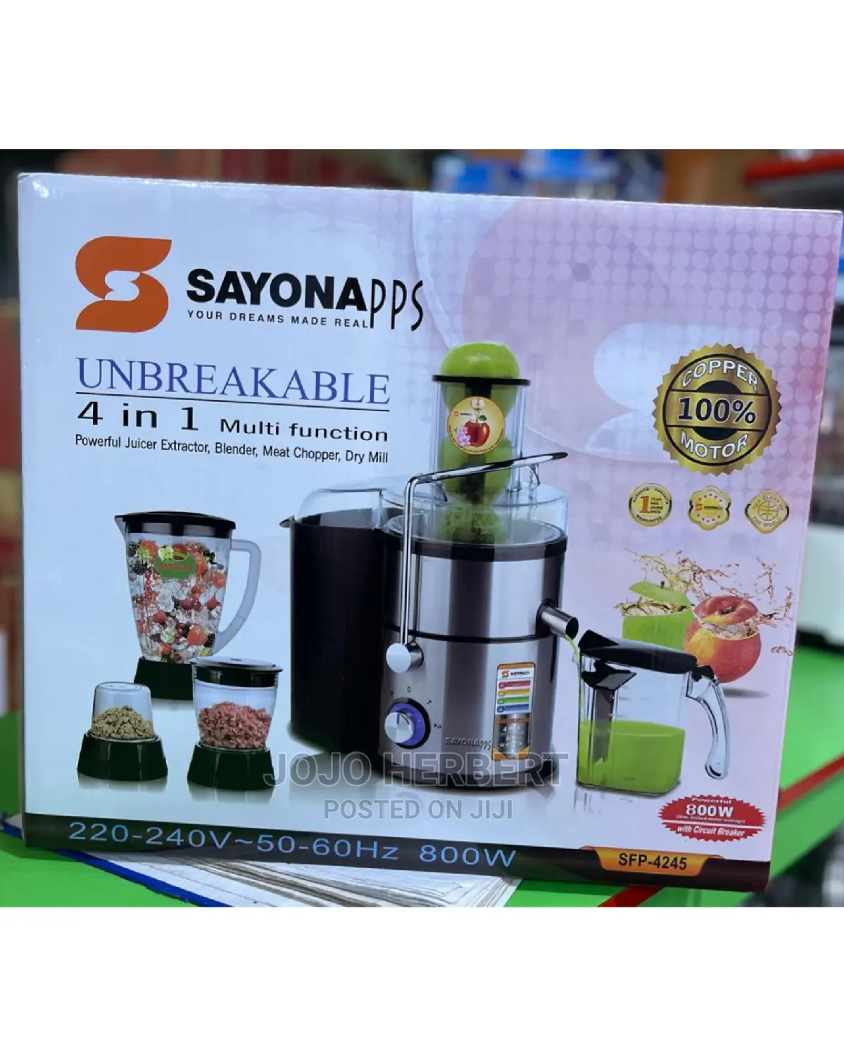 Sayona 4 in 1 Multifunction Juice Extractor Juicer Blender in Central