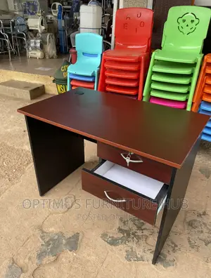 One Meter Office Desk (Mahogany)